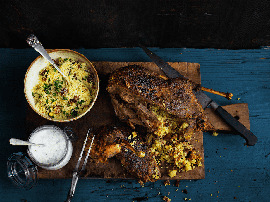 Vildtopskrift på helstegt gås